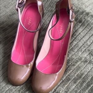 Women's Brown Pumps with Pink Insole
